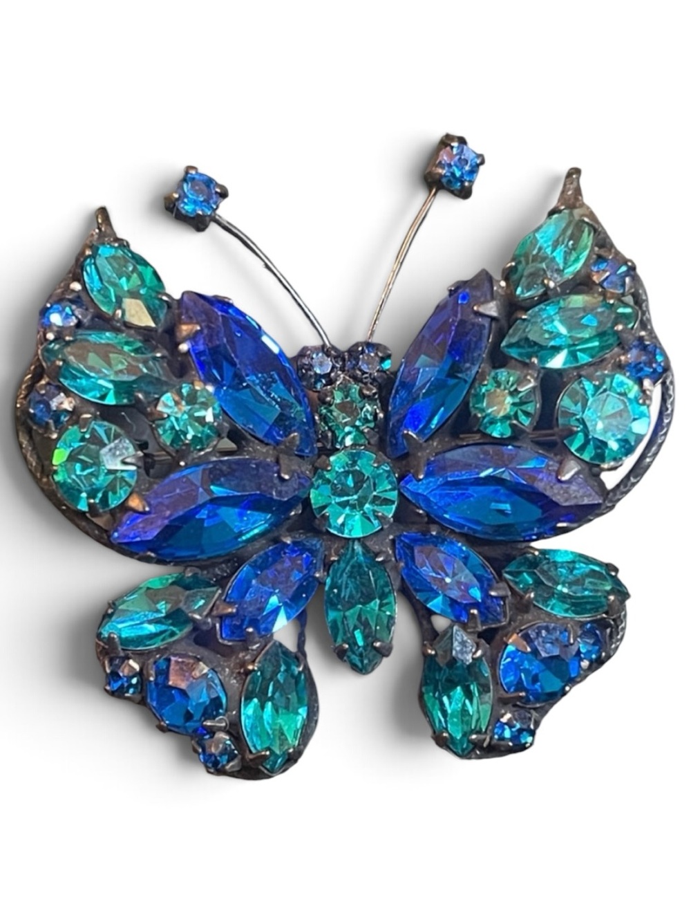 1950’s Regency Rhinestone Butterfly Japanned Brooch